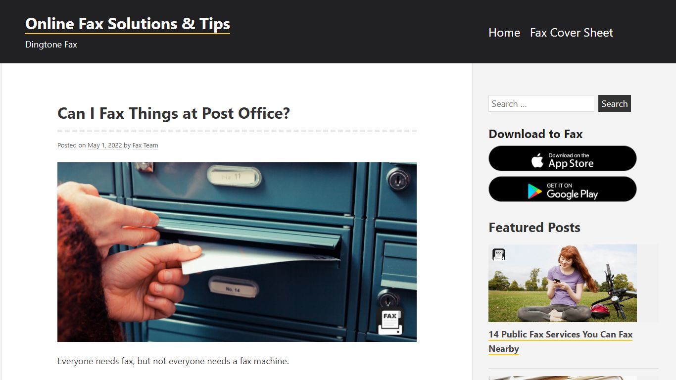 Can I Fax Things at Post Office? - Dingtone Fax