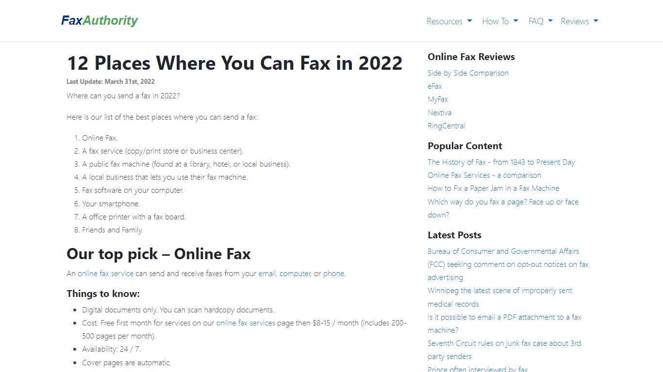 12 Places Where You Can Fax in 2022 | Fax Authority